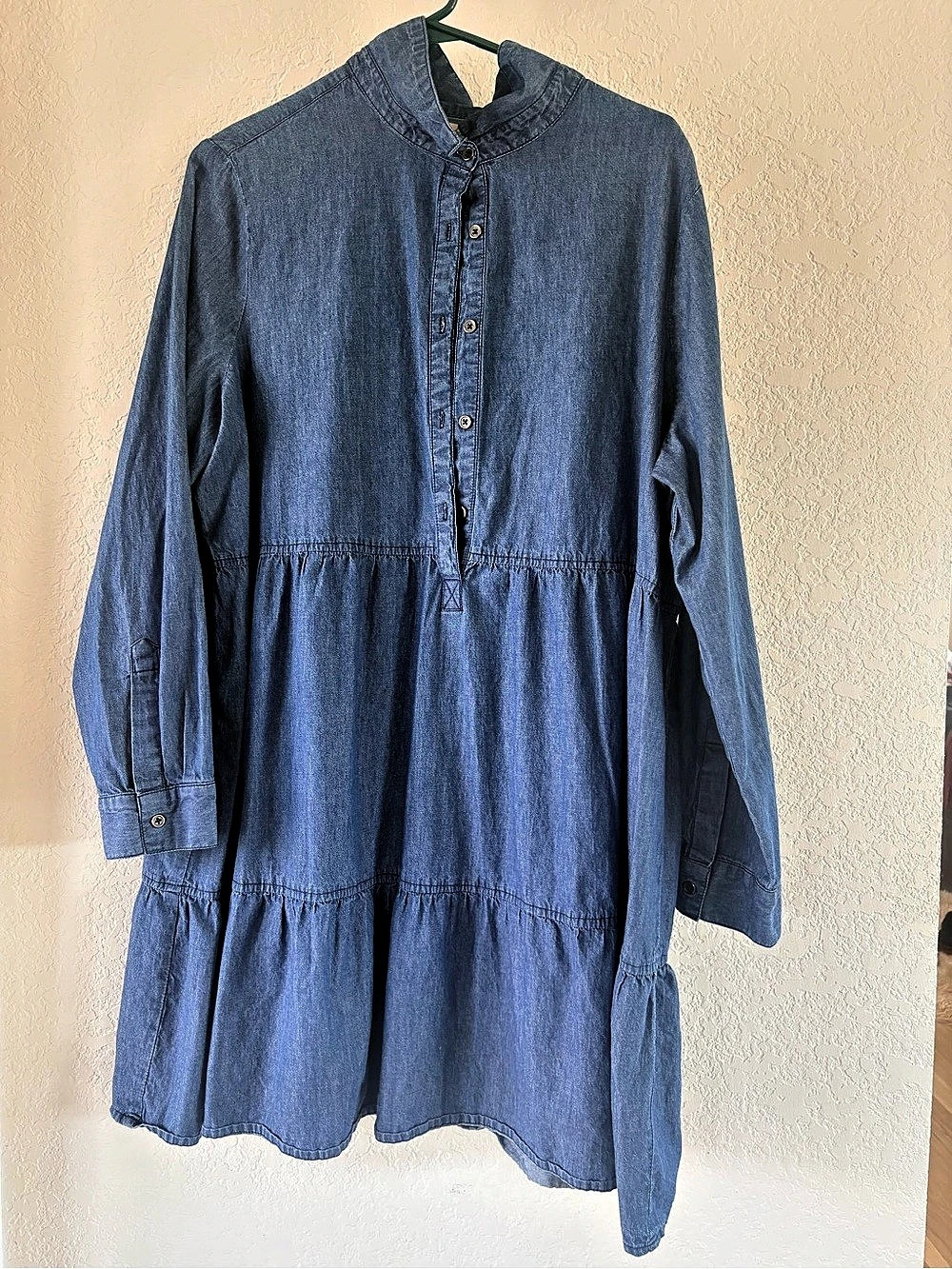 Blue Tiered Mini Dress Like New